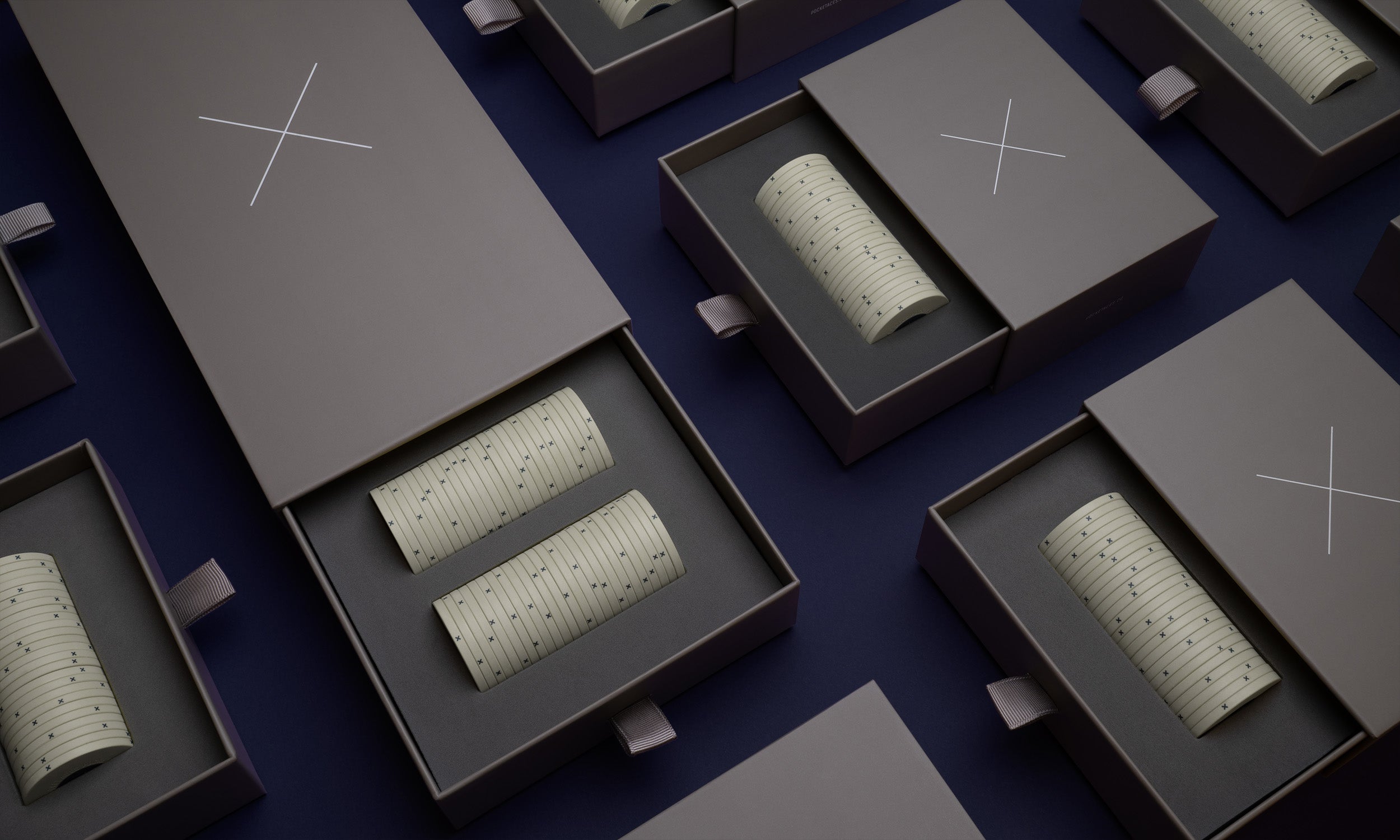 Poker chips in boxes