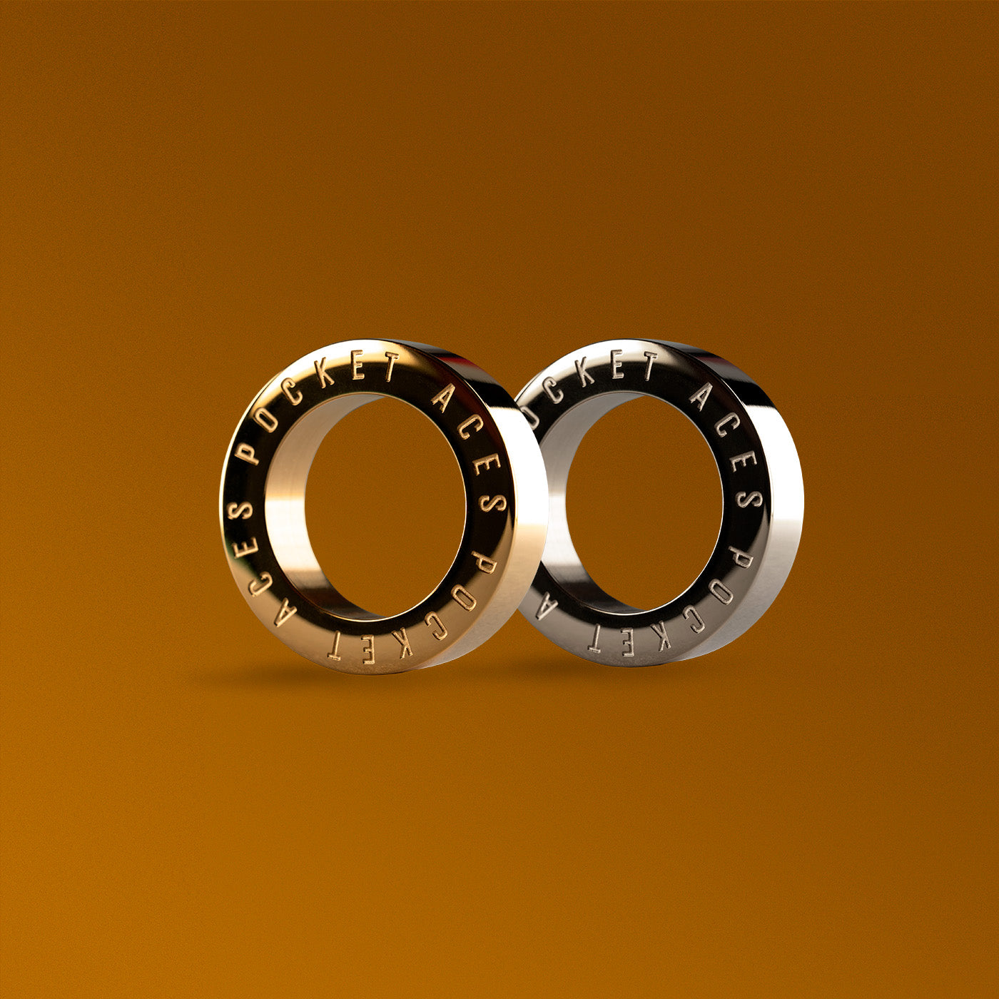 Gold and silver backgammon pieces