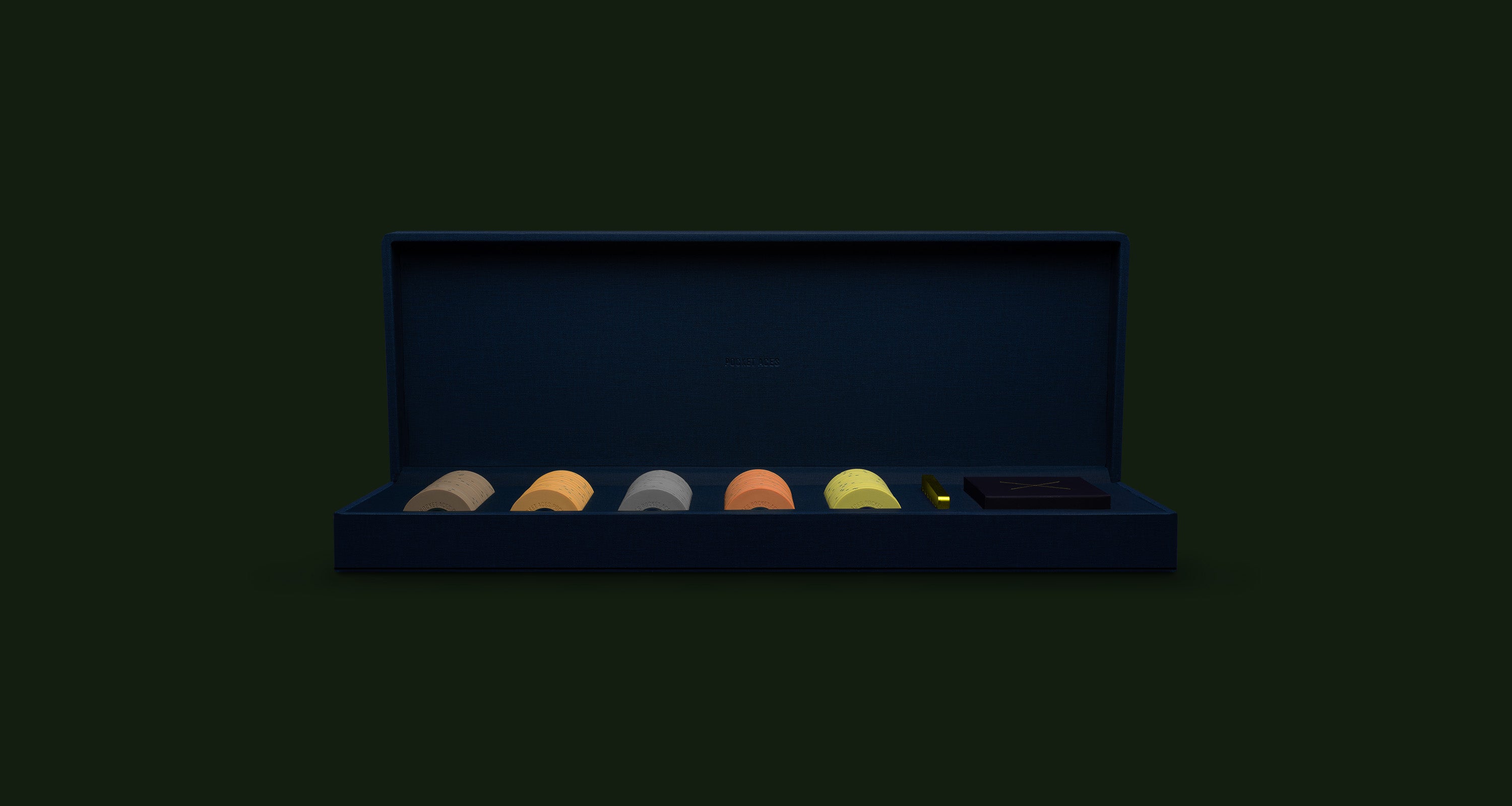 A poker set filled with chips