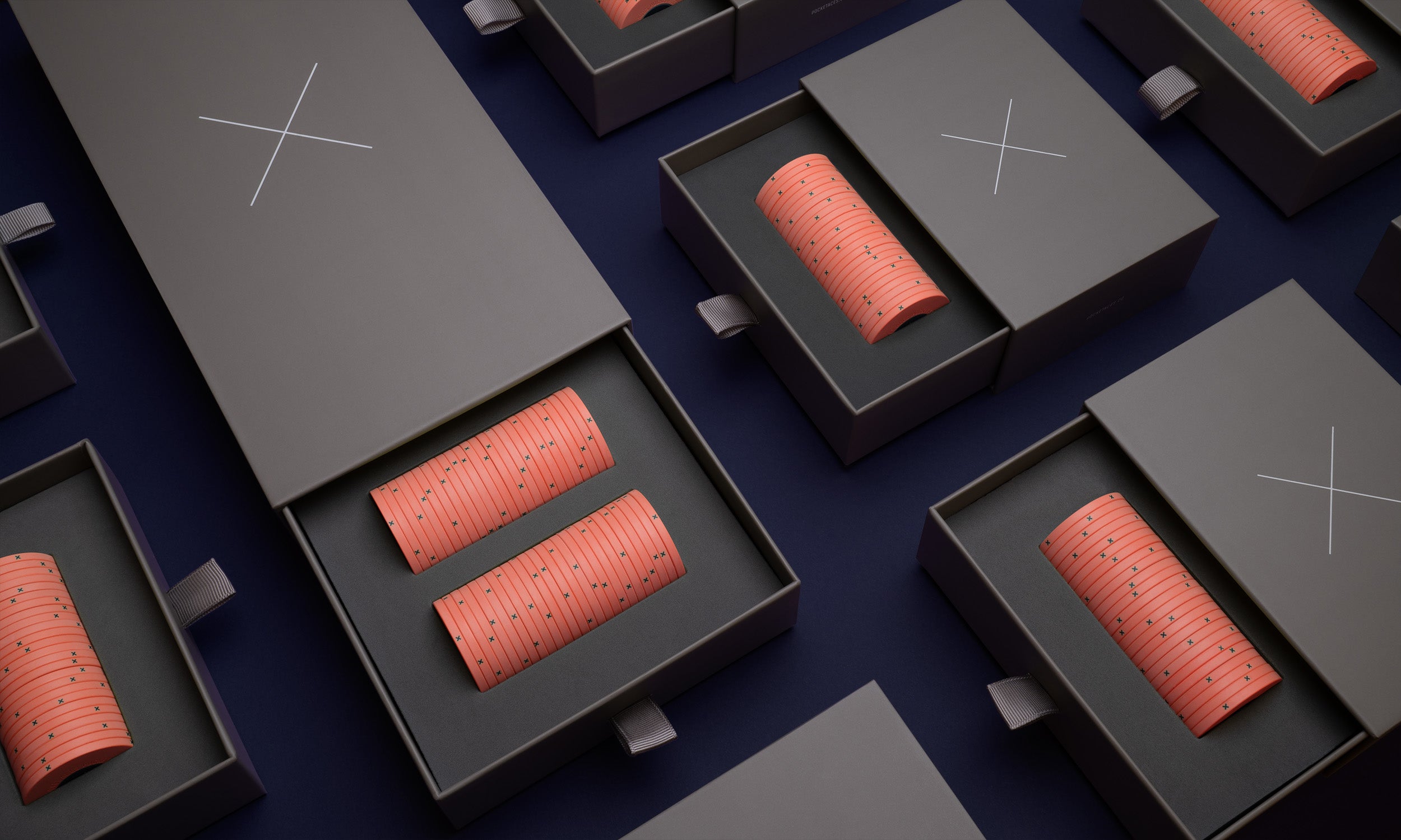 Poker chips in boxes