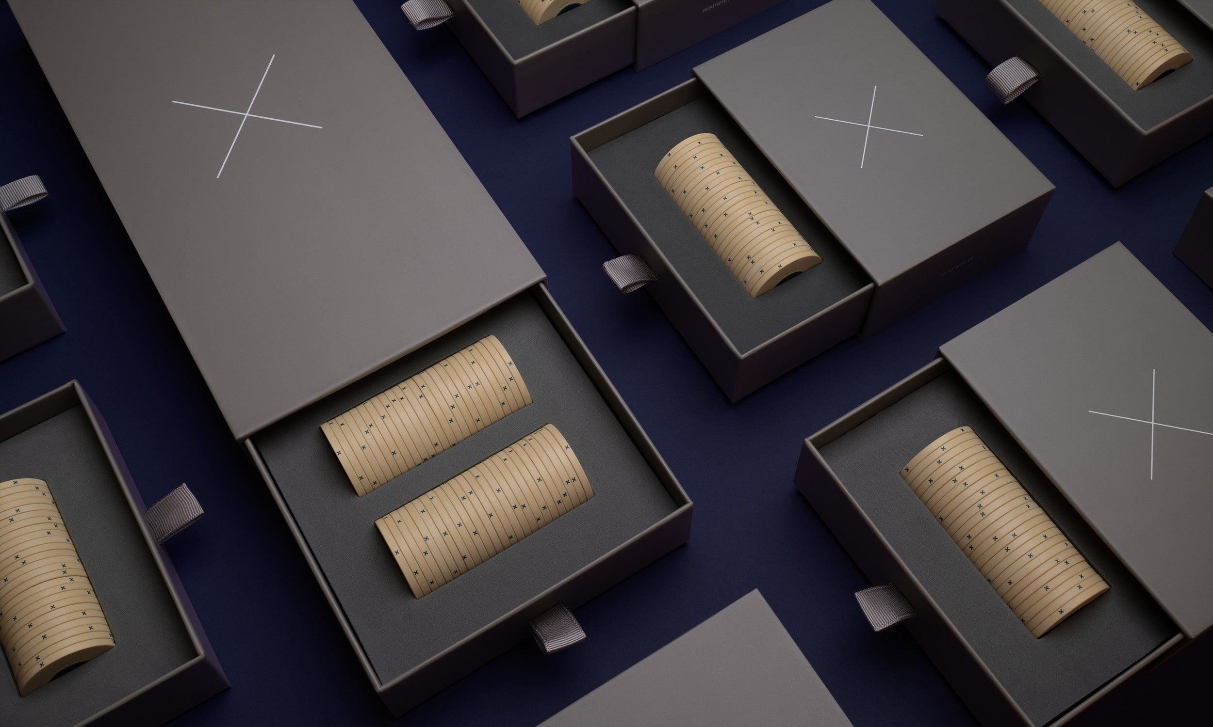 Poker chips in boxes