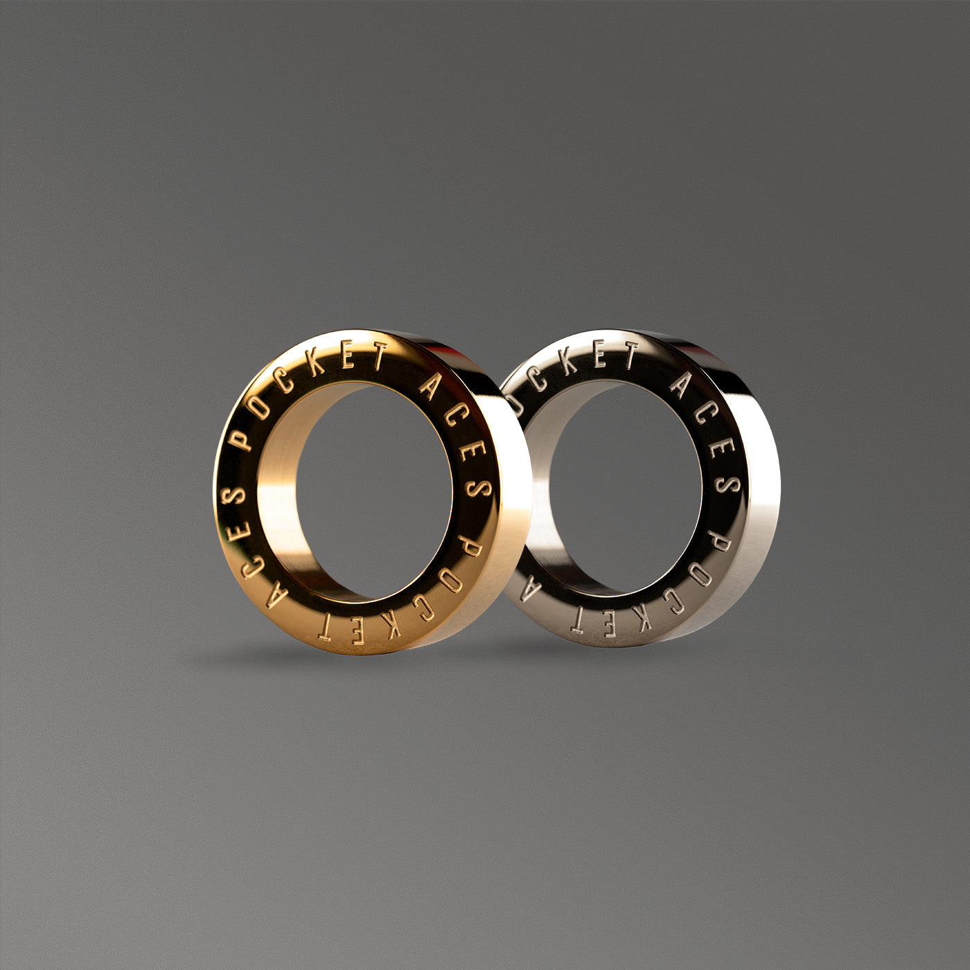 Gold and silver backgammon pieces