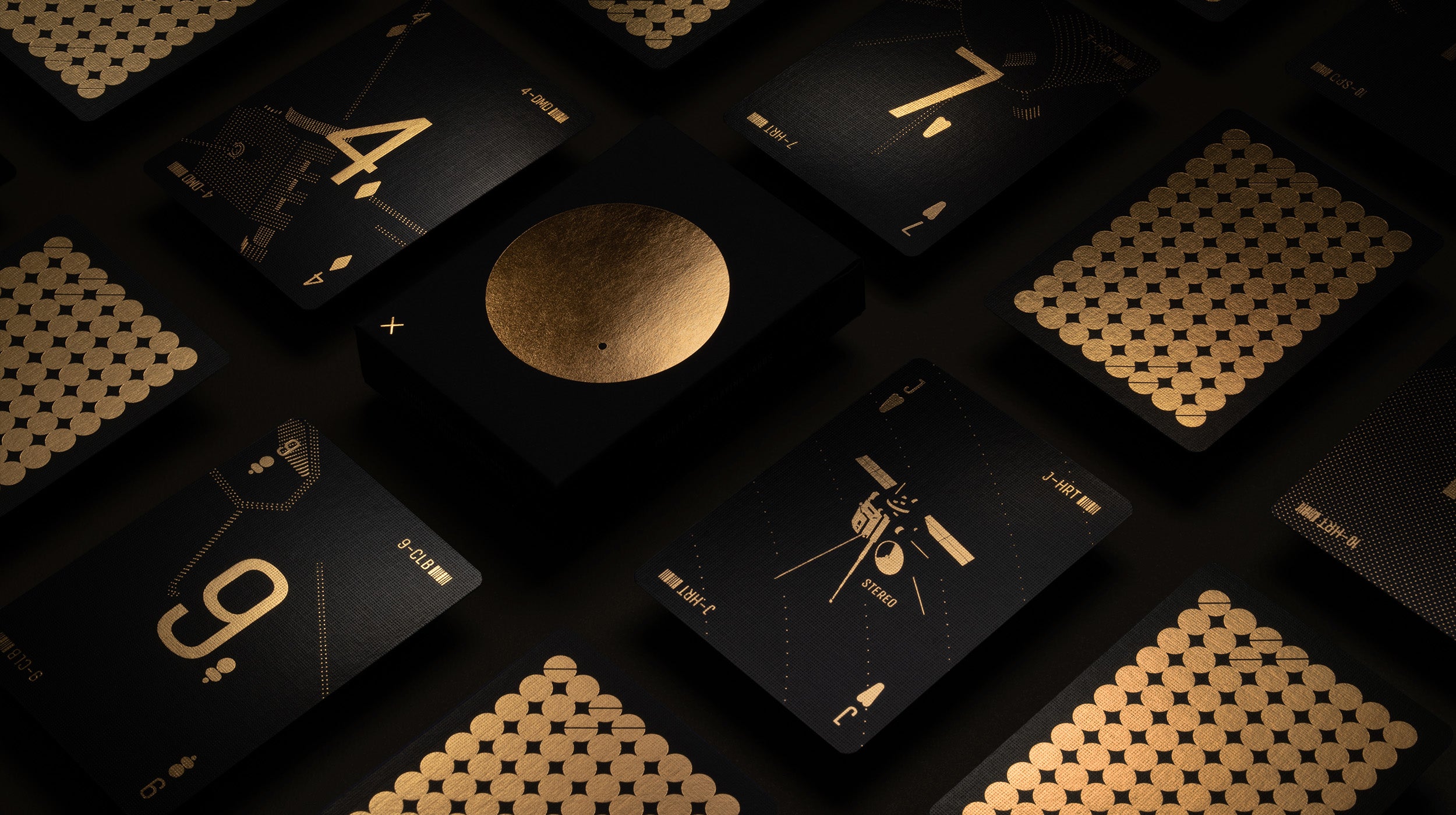 A deck of playing cards on a table