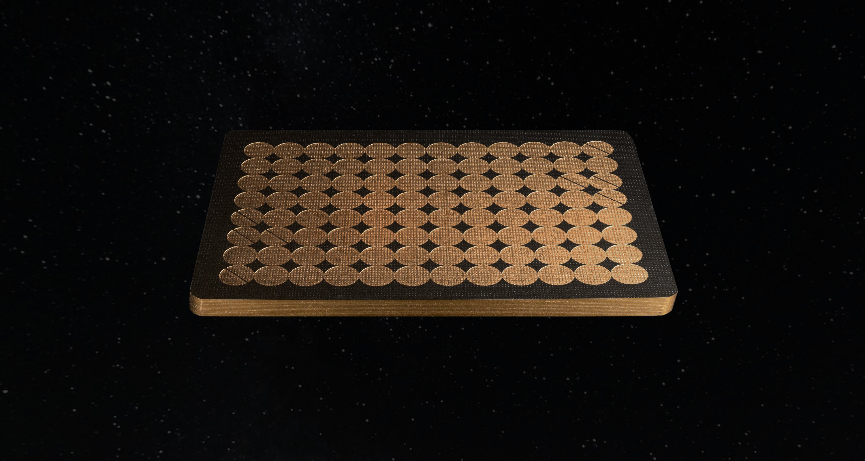 A card back floating in space