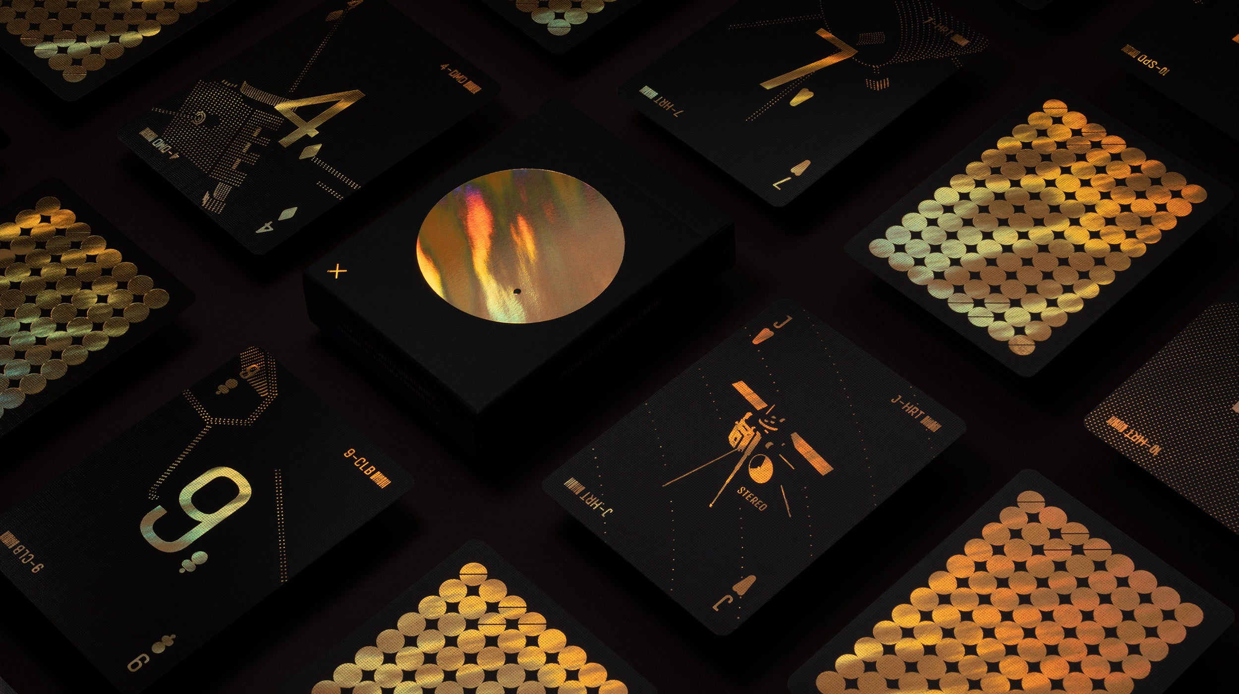 A deck of playing cards on a table