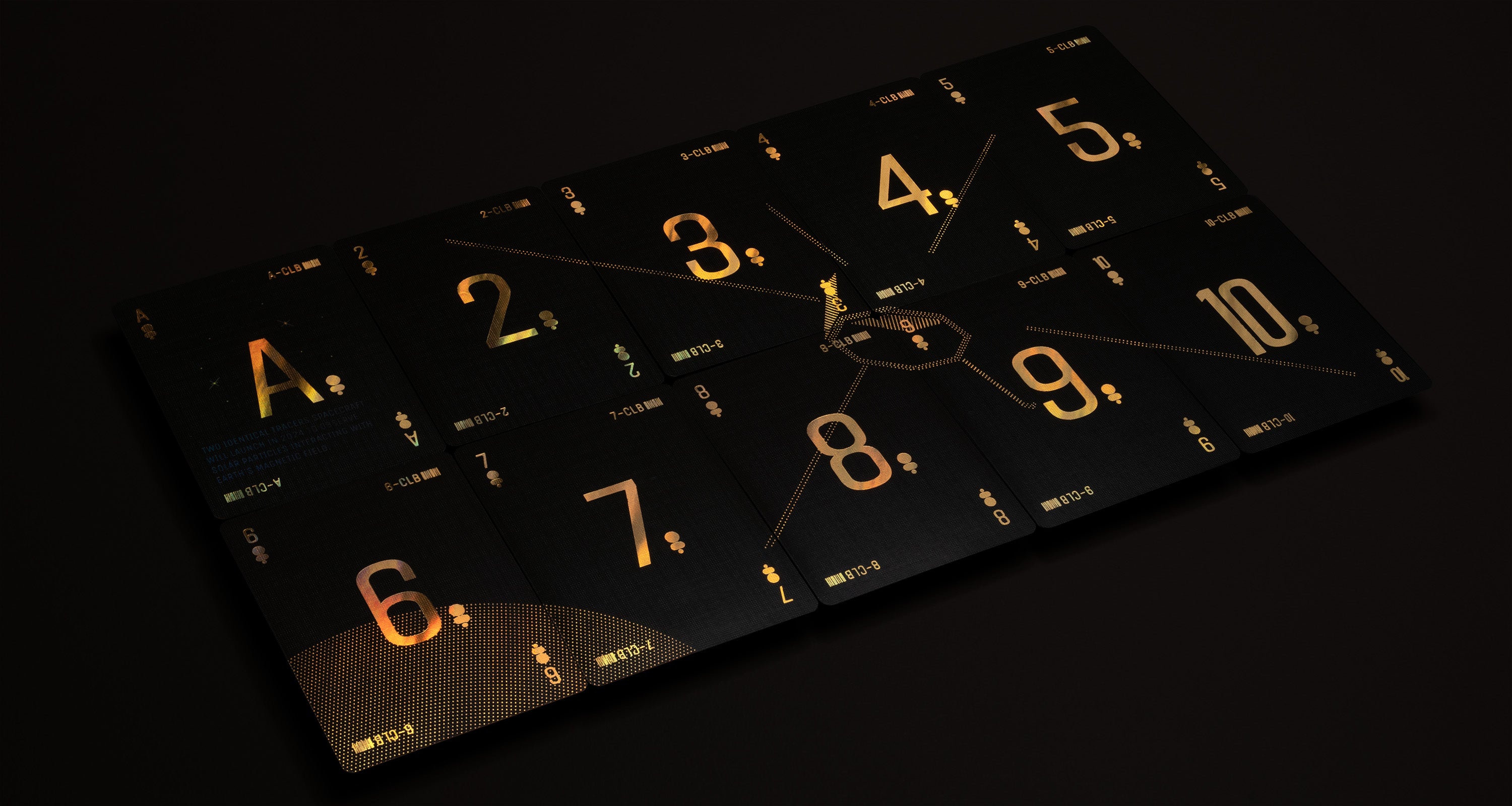 A mosaic of playing cards that creates an image of a spacecraft