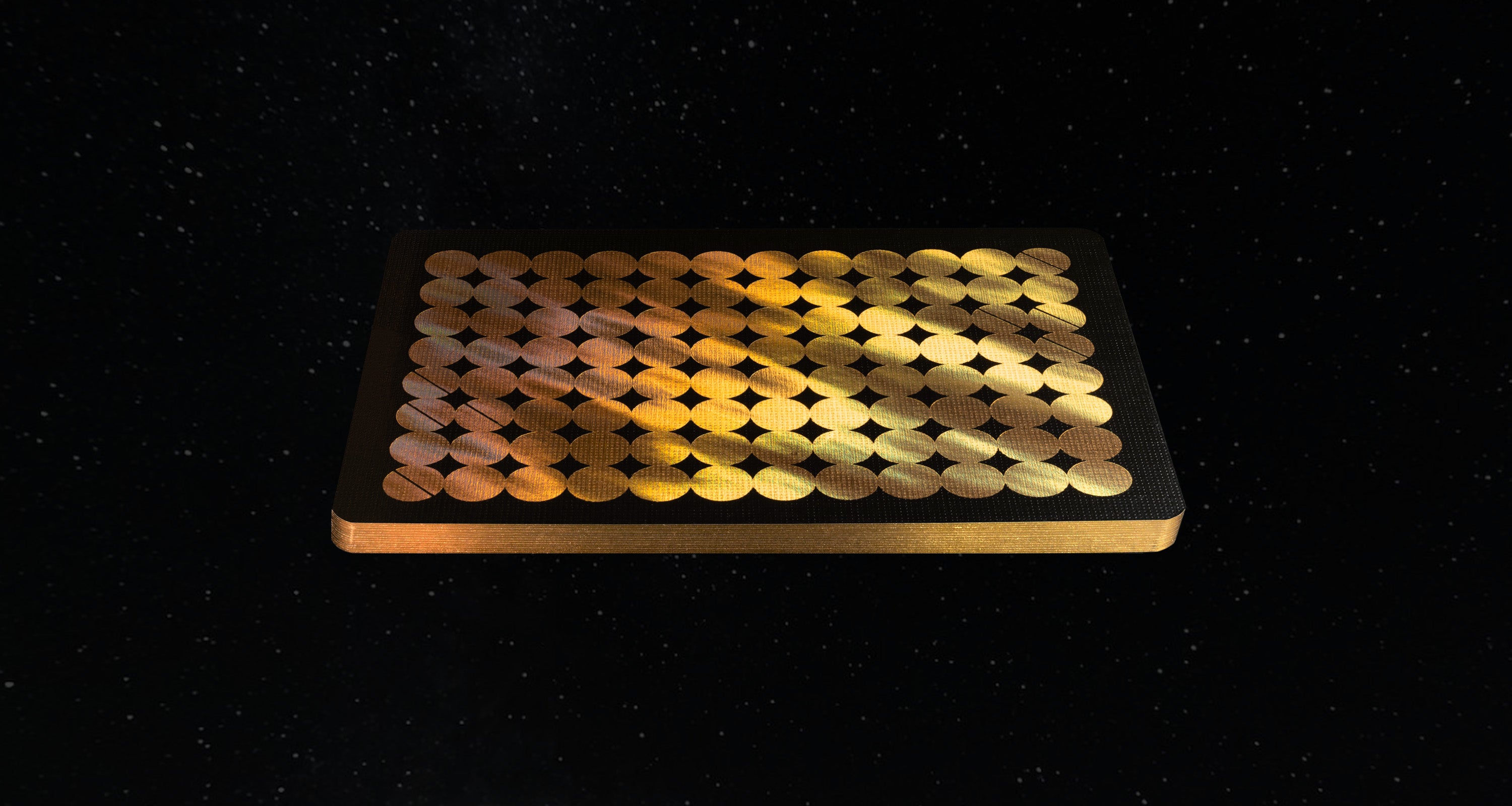 A card back floating in space