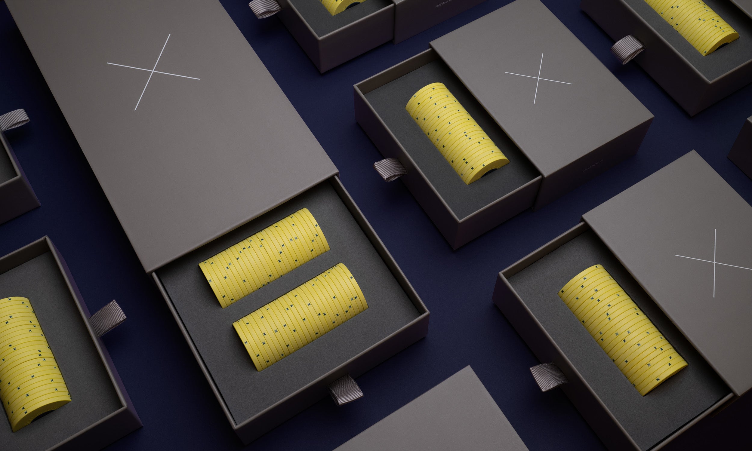 Poker chips in boxes