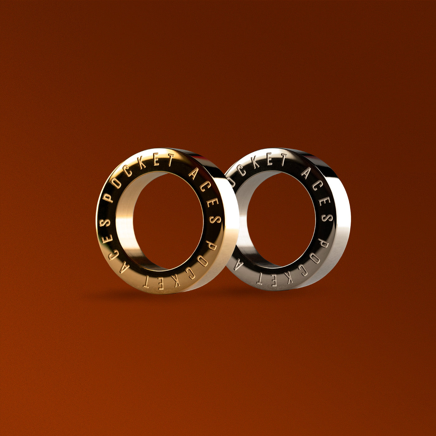 Gold and silver backgammon pieces