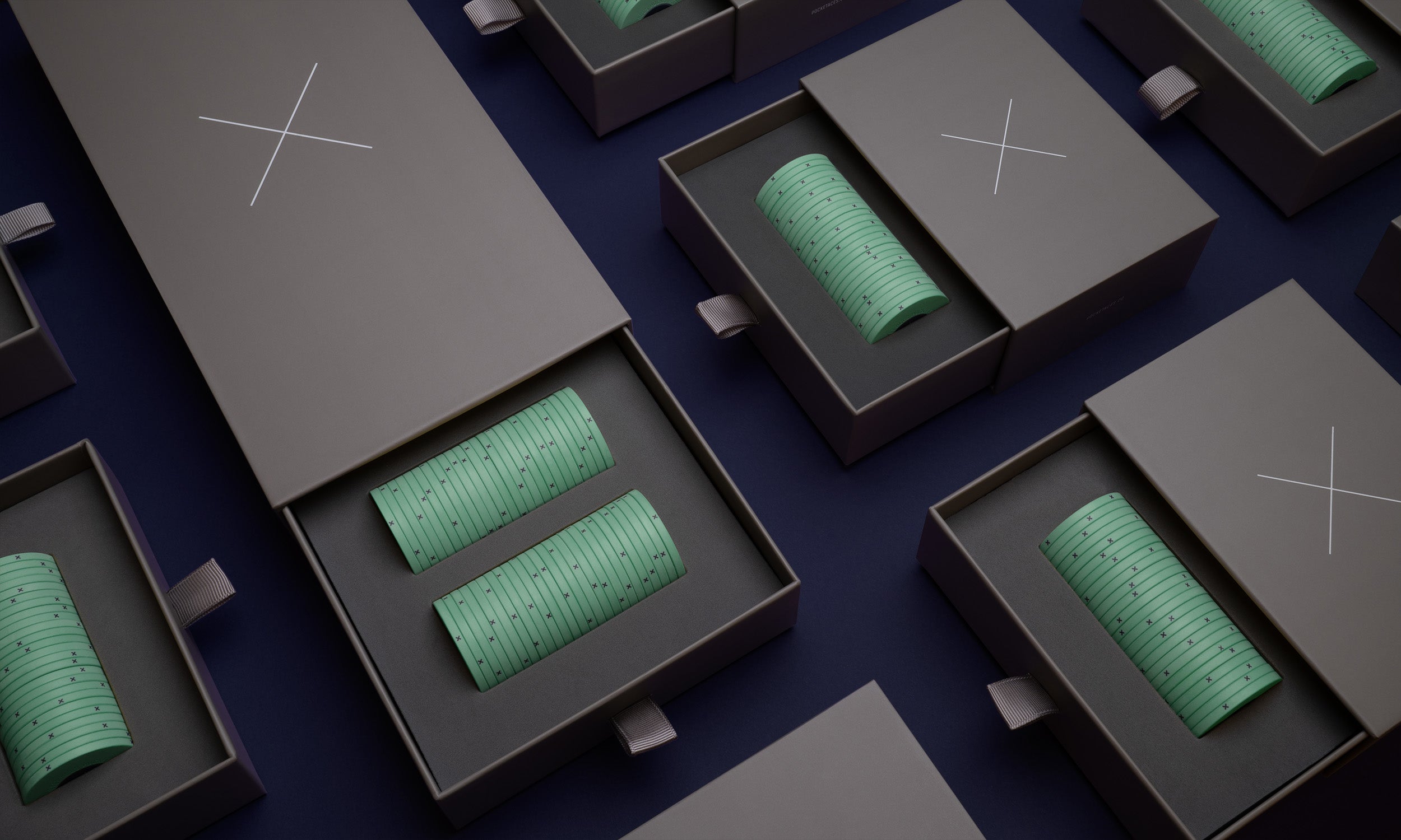 Poker chips in boxes