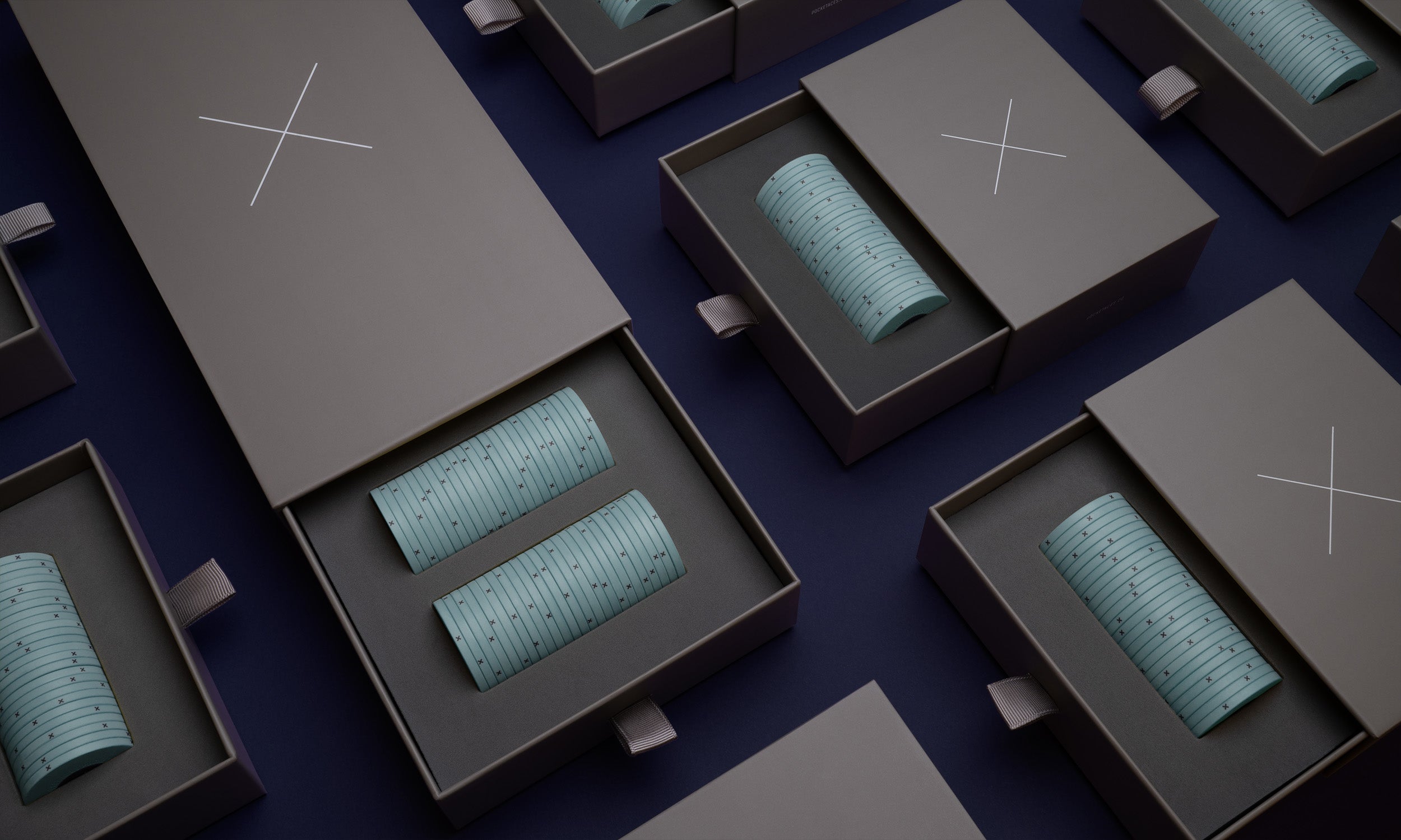 Poker chips in boxes