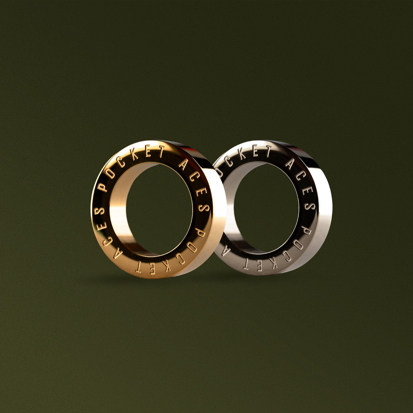 Gold and silver backgammon pieces