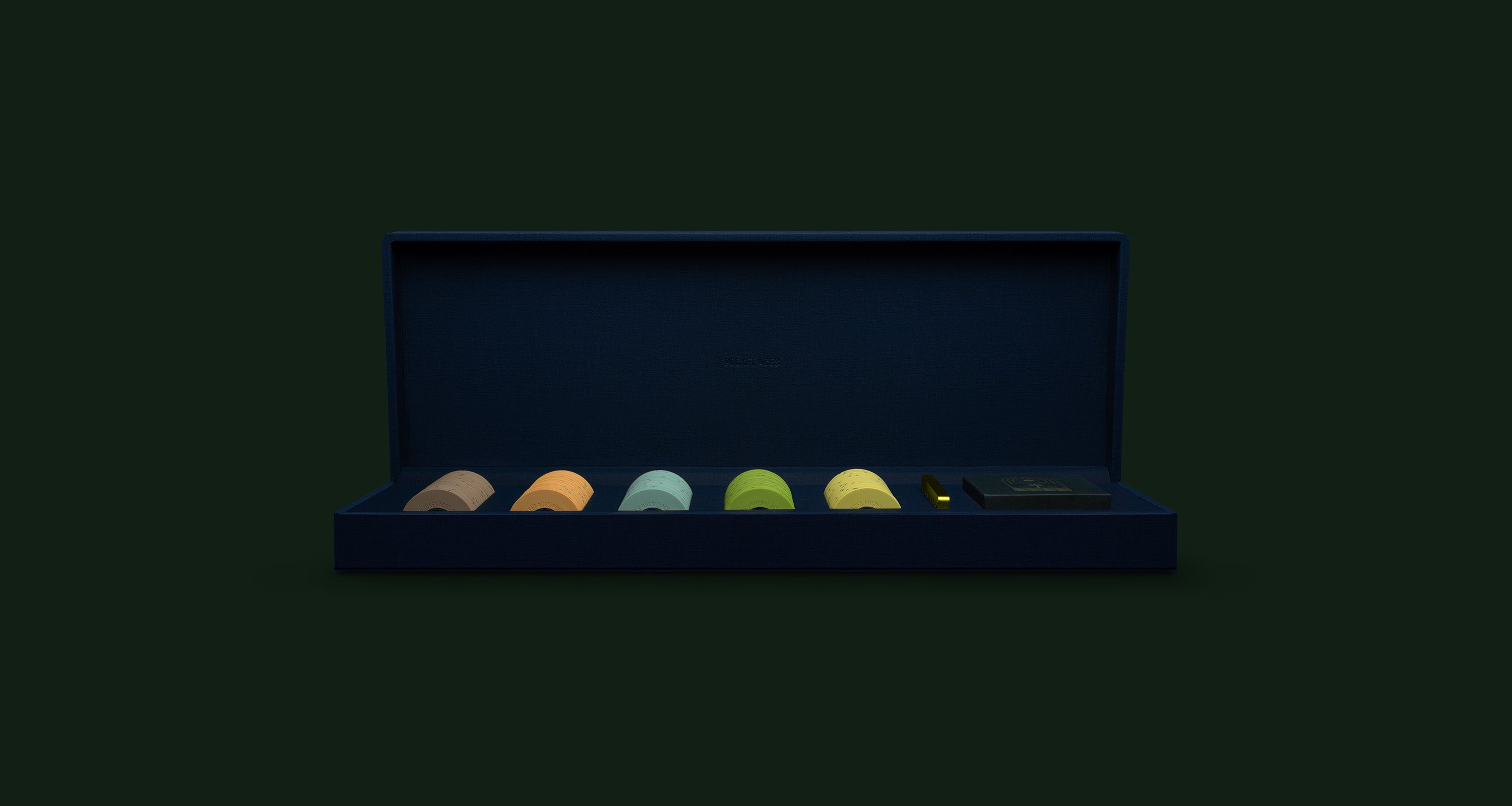 A poker set filled with chips