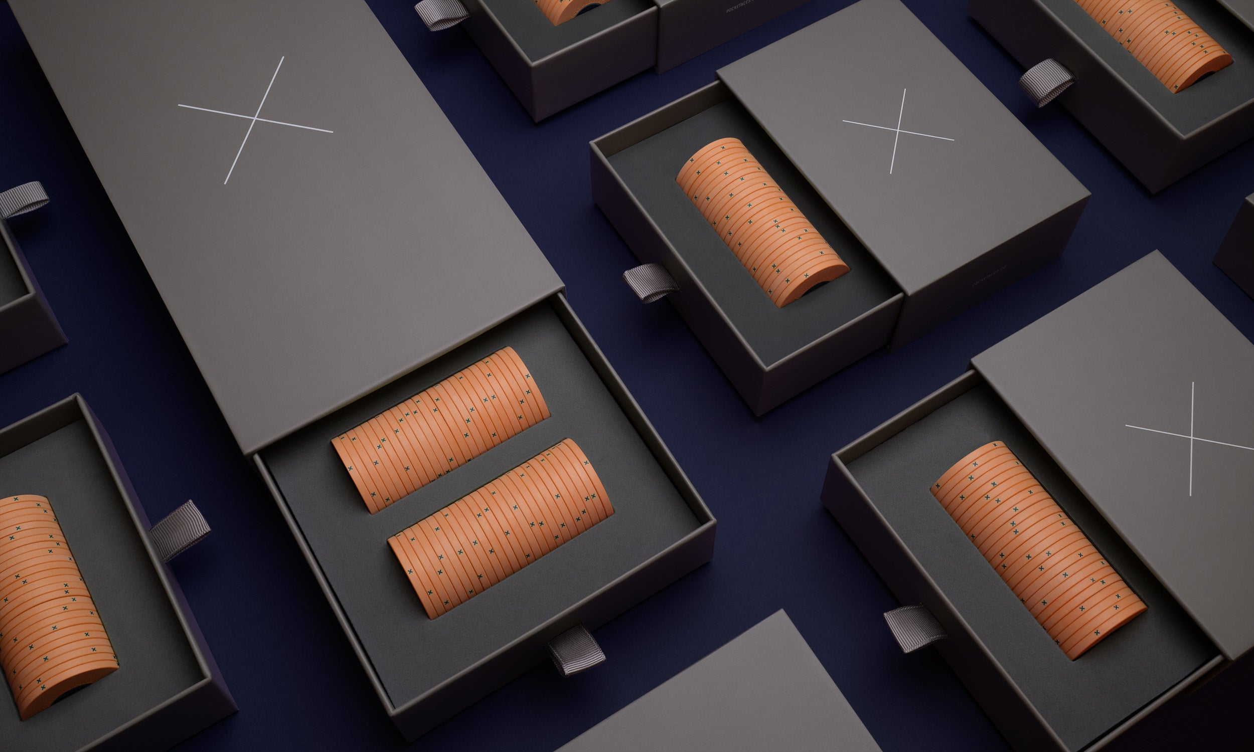 Poker chips in boxes