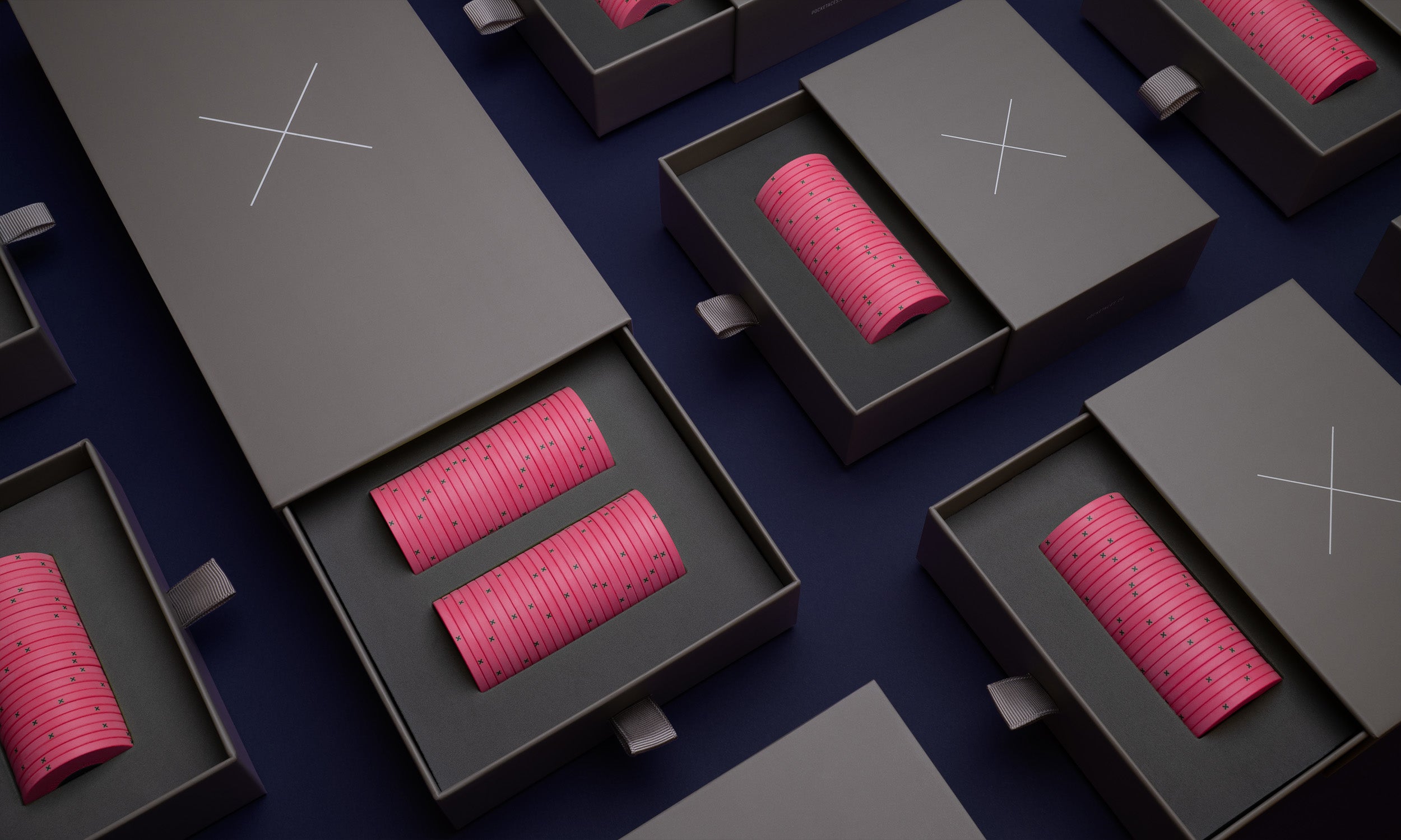 Poker chips in boxes