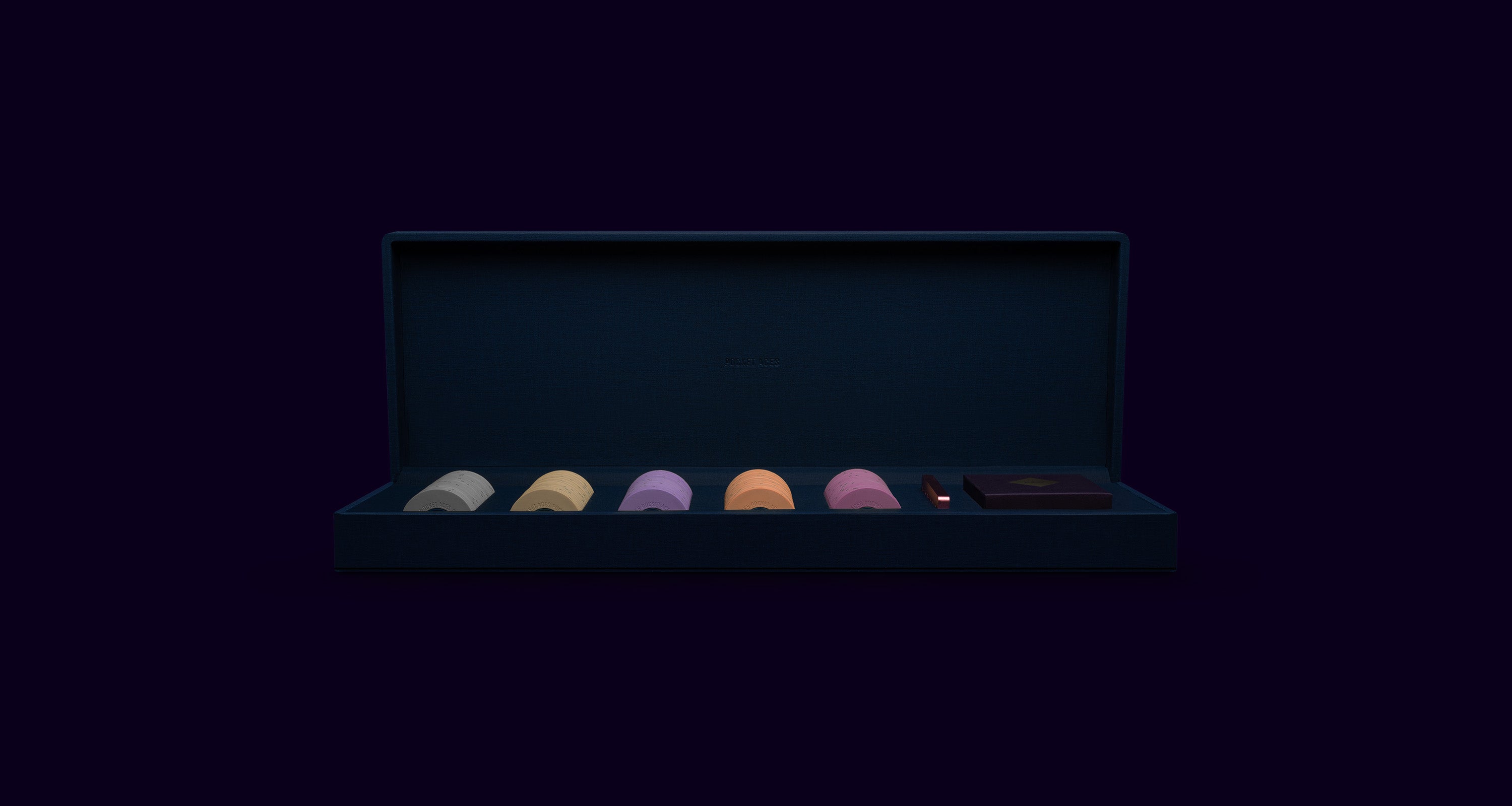 A poker set filled with chips