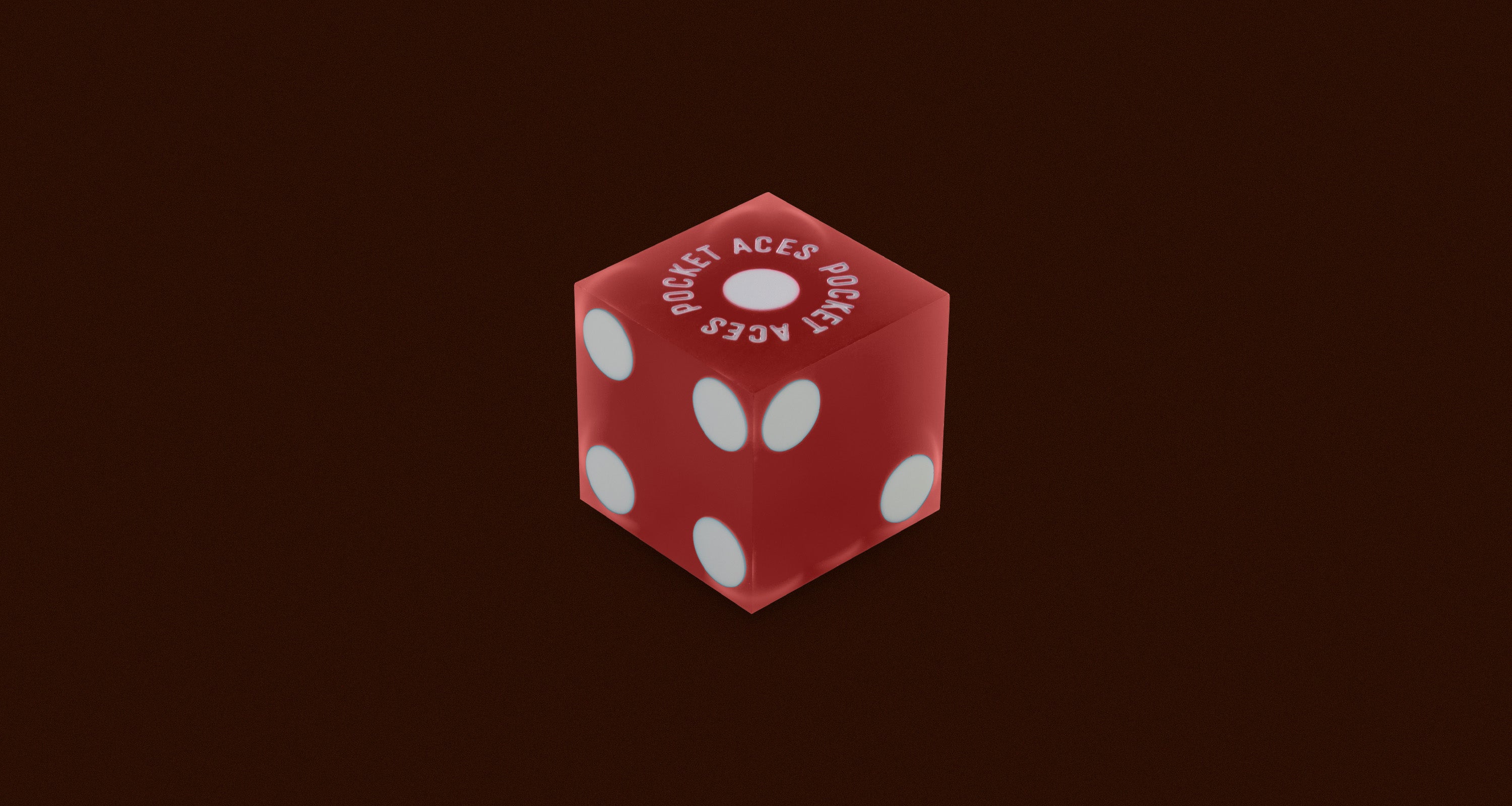 A single casino style die
