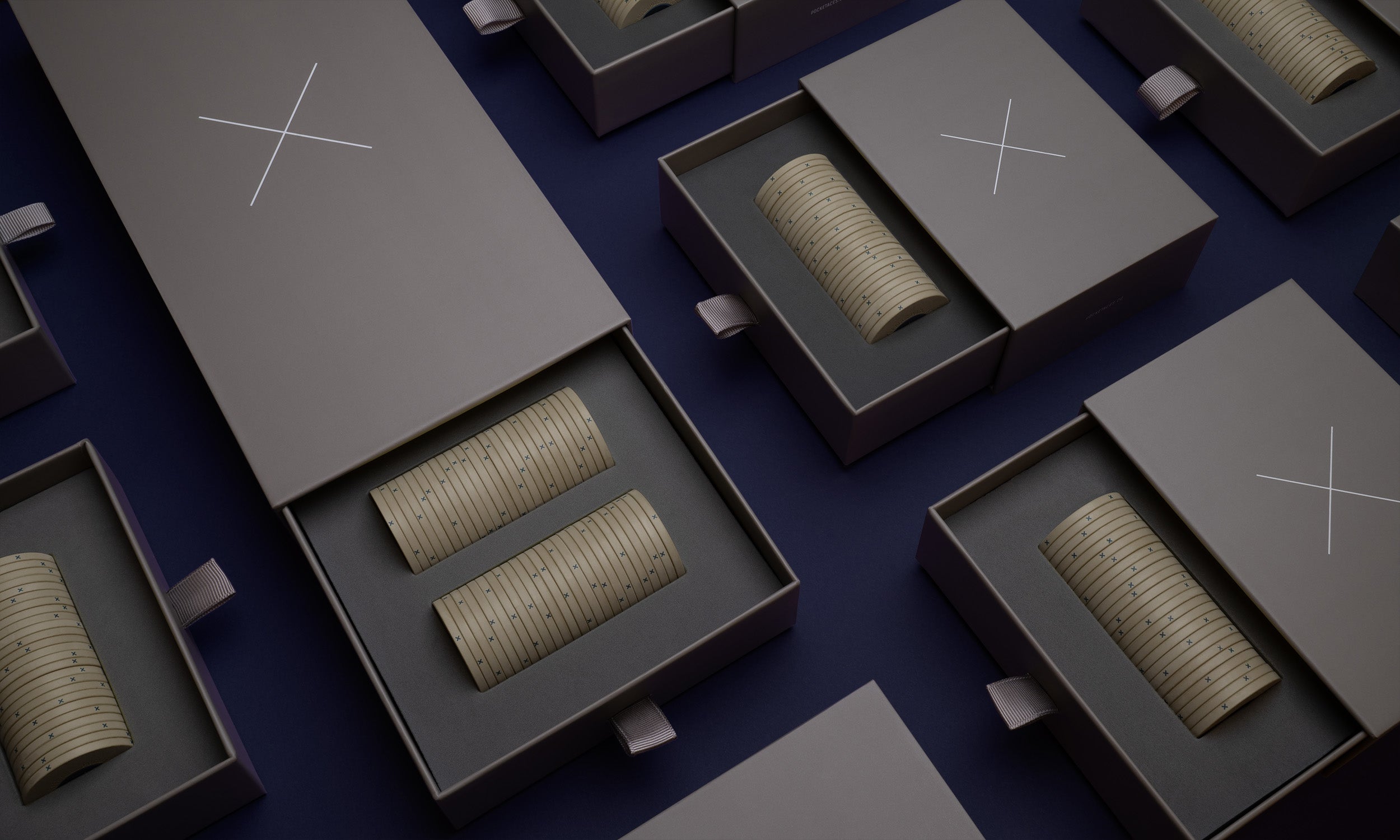 Poker chips in boxes