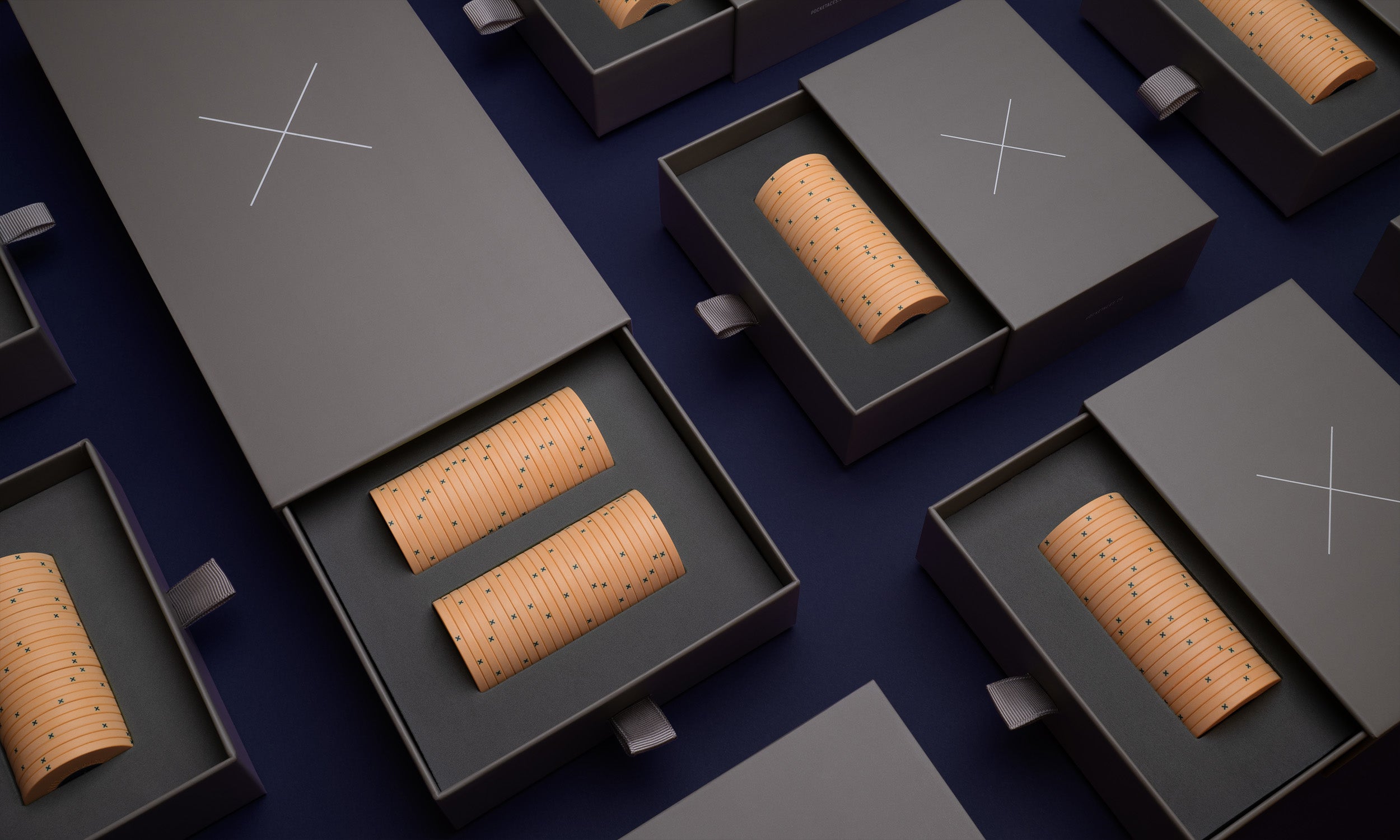 Poker chips in boxes