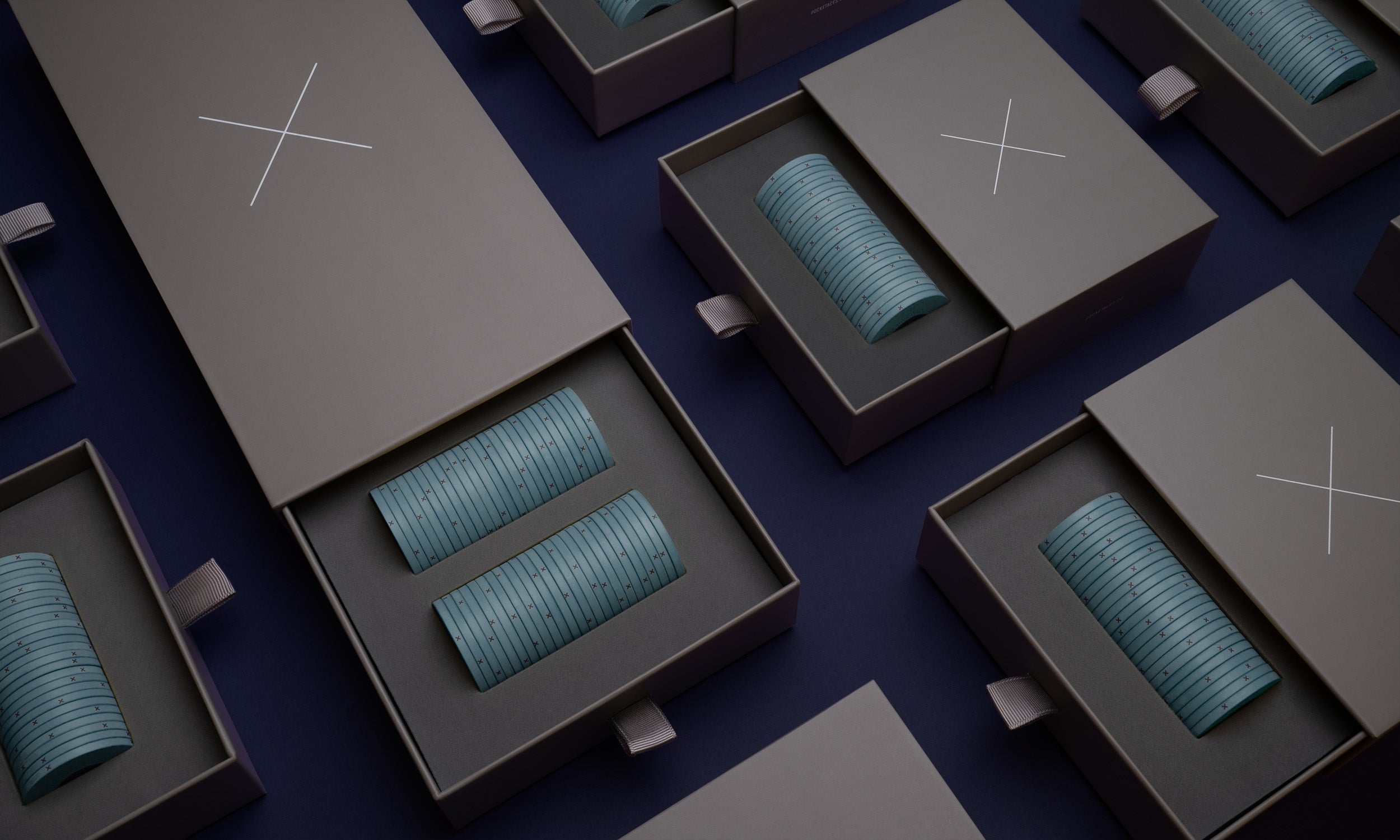 Poker chips in boxes