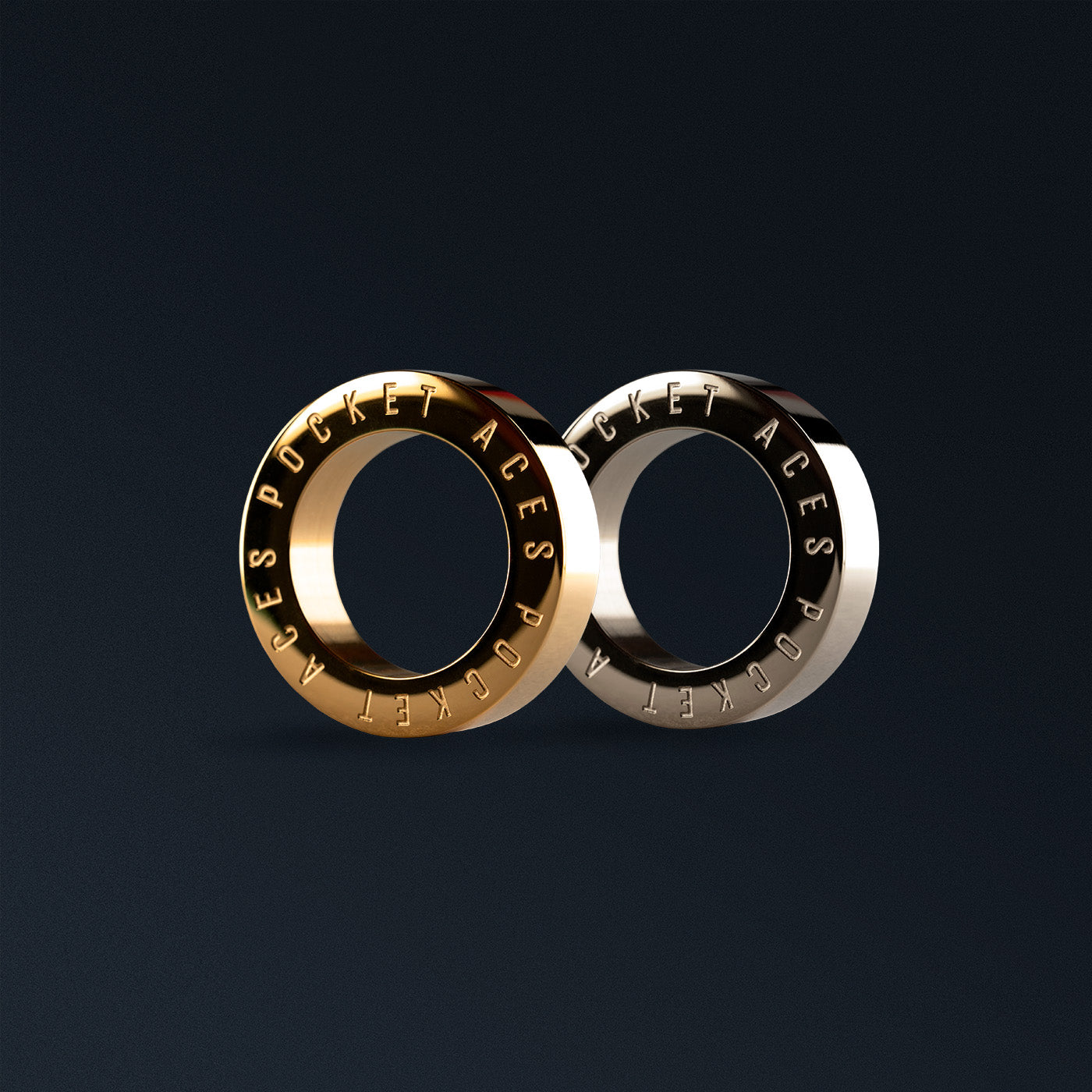 Gold and silver backgammon pieces