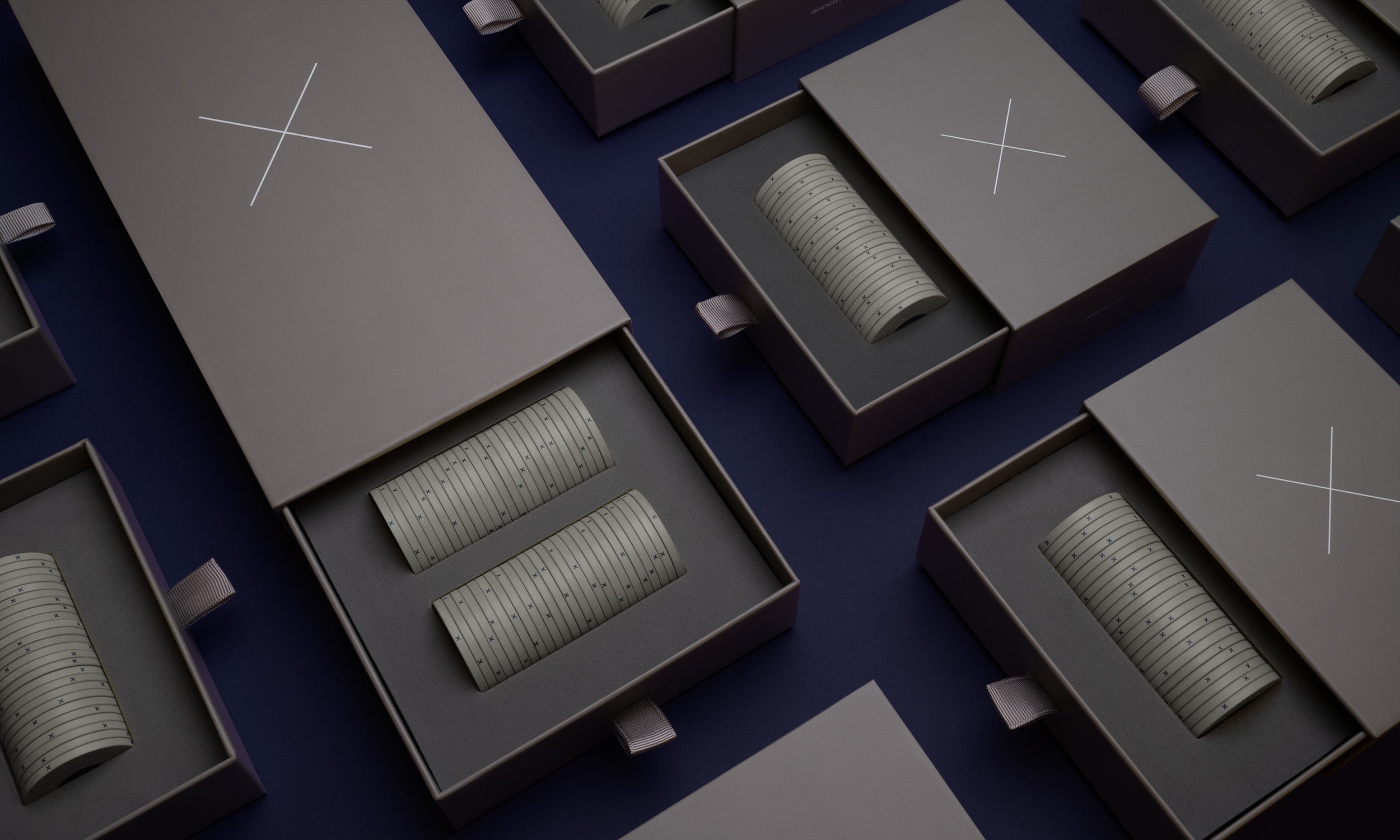 Poker chips in boxes