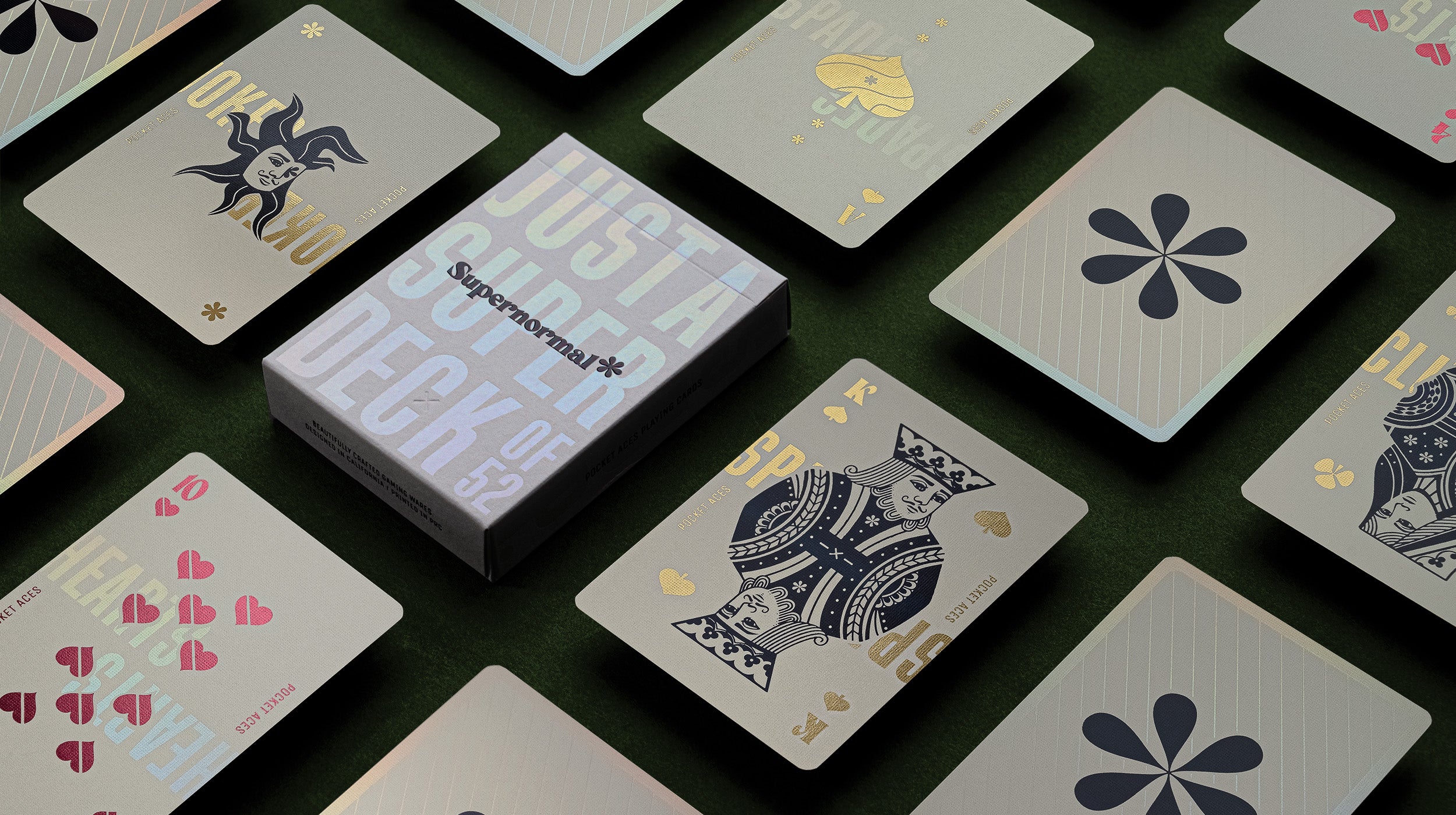 A photo of a white deck of cards on a table