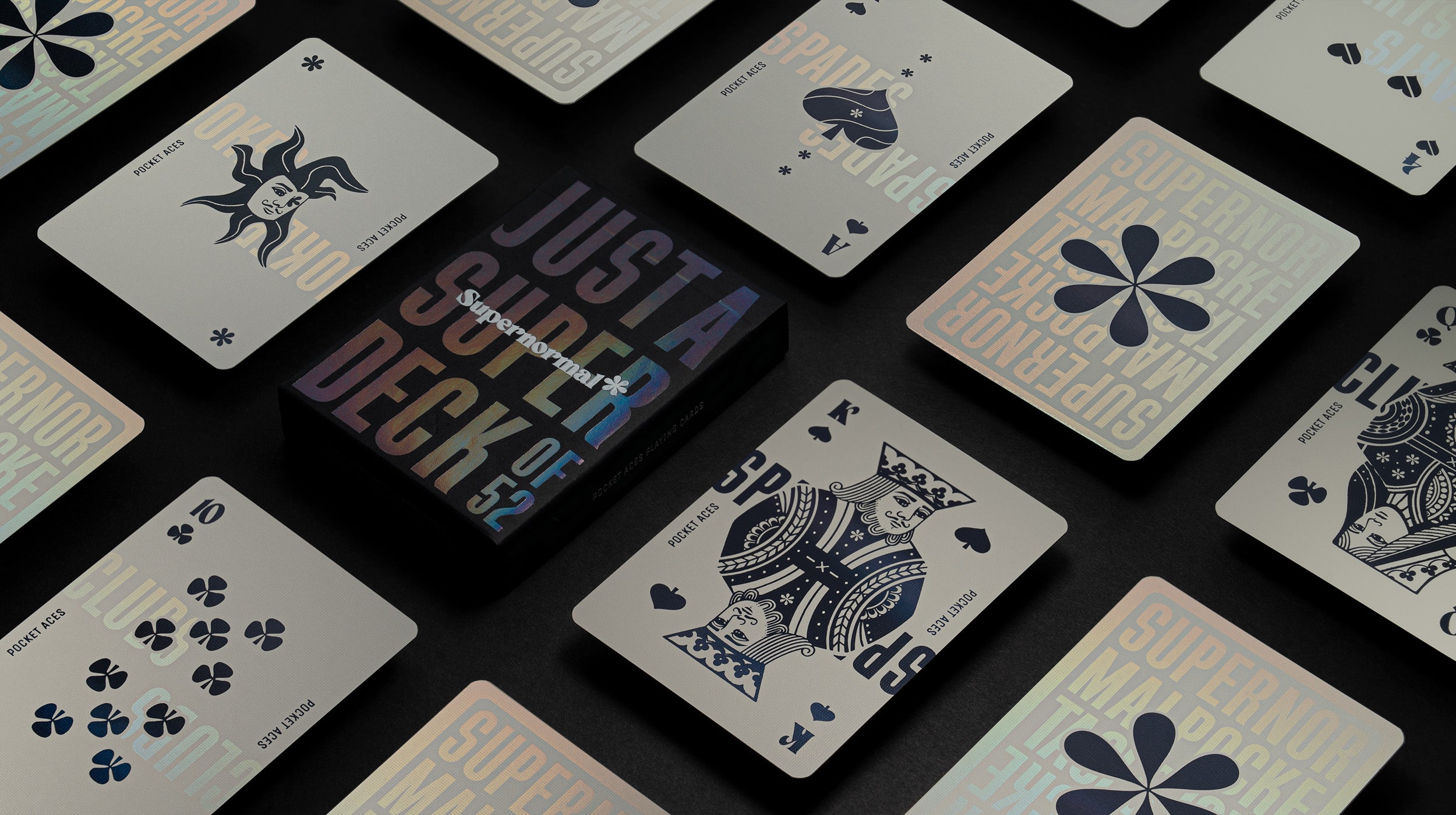 A photo of a white deck of cards on a table