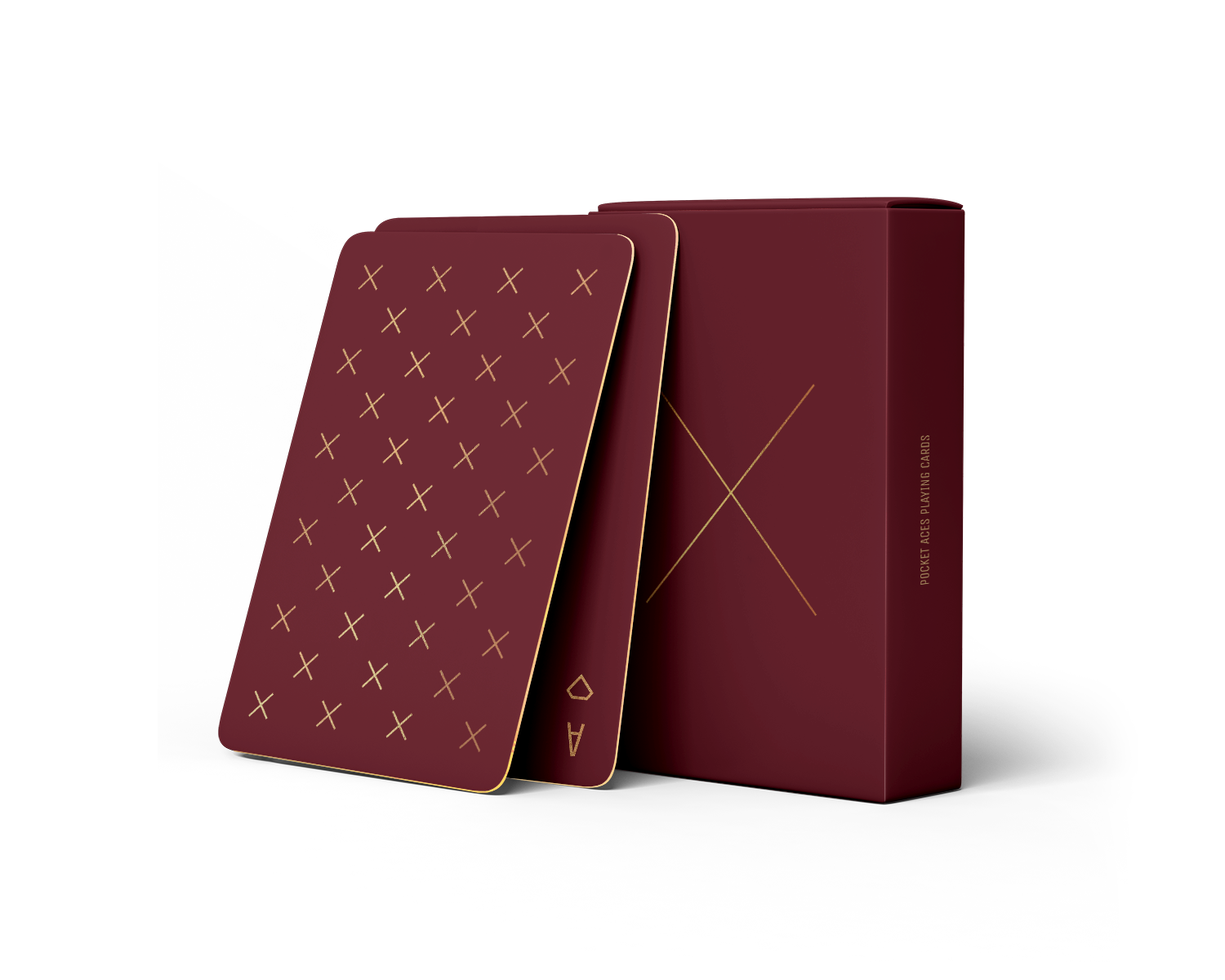 A Maroon and Gold deck of playing cards