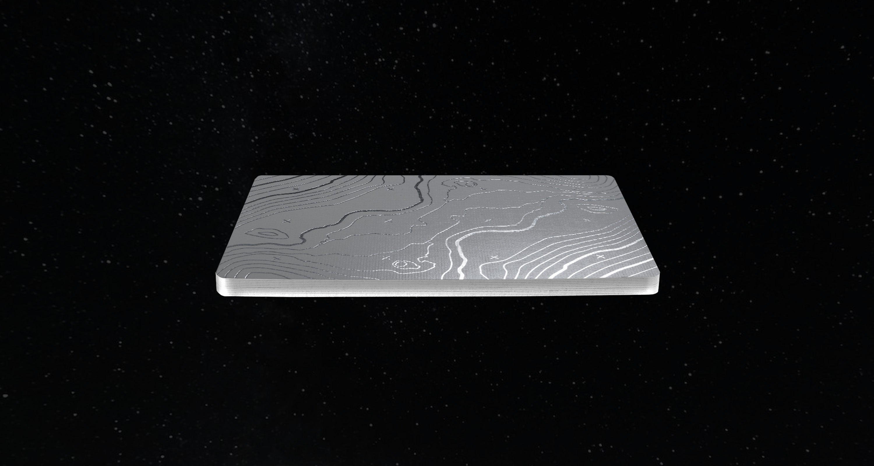 A card back floating in space