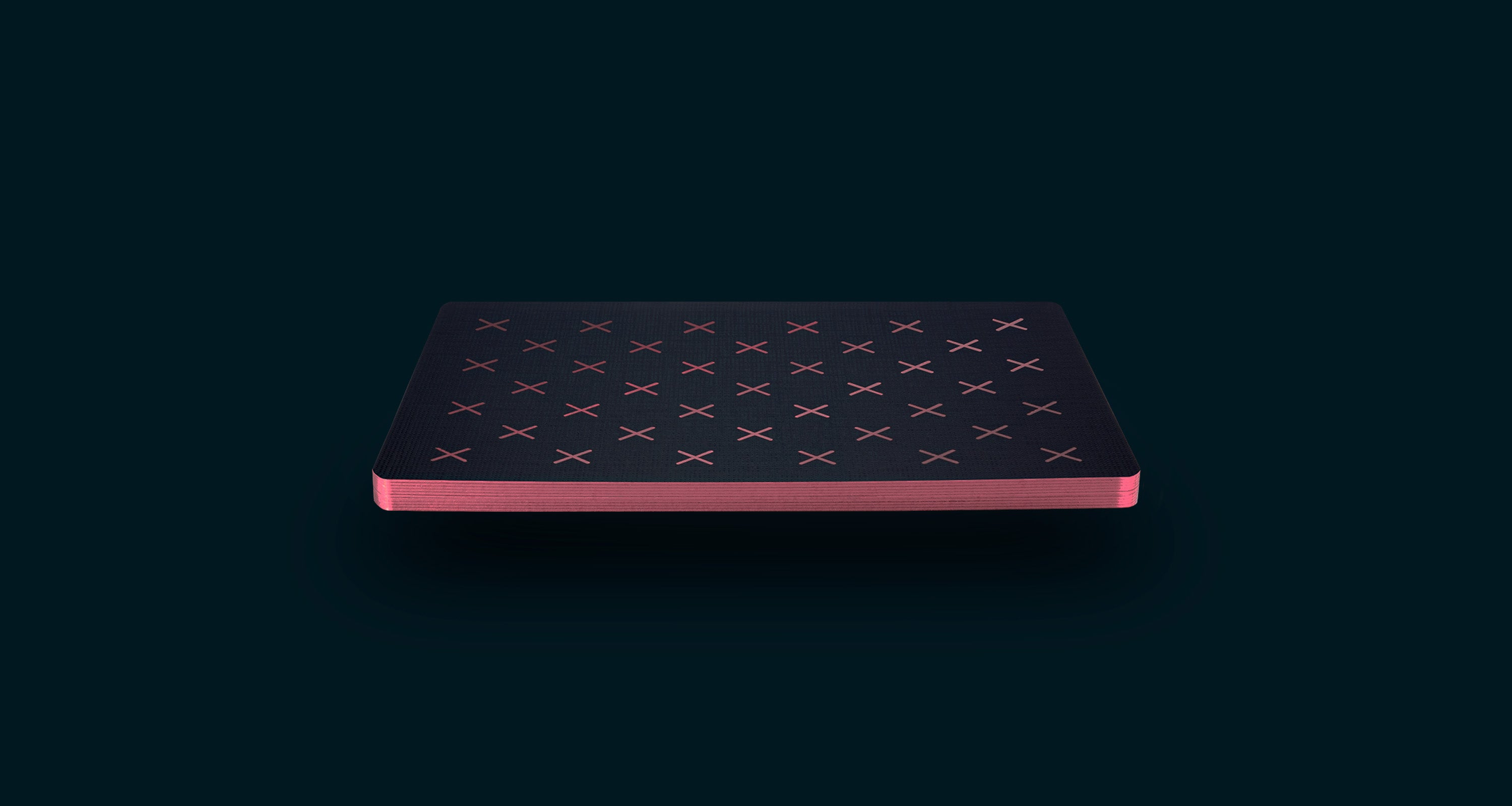 A playing card back on a table