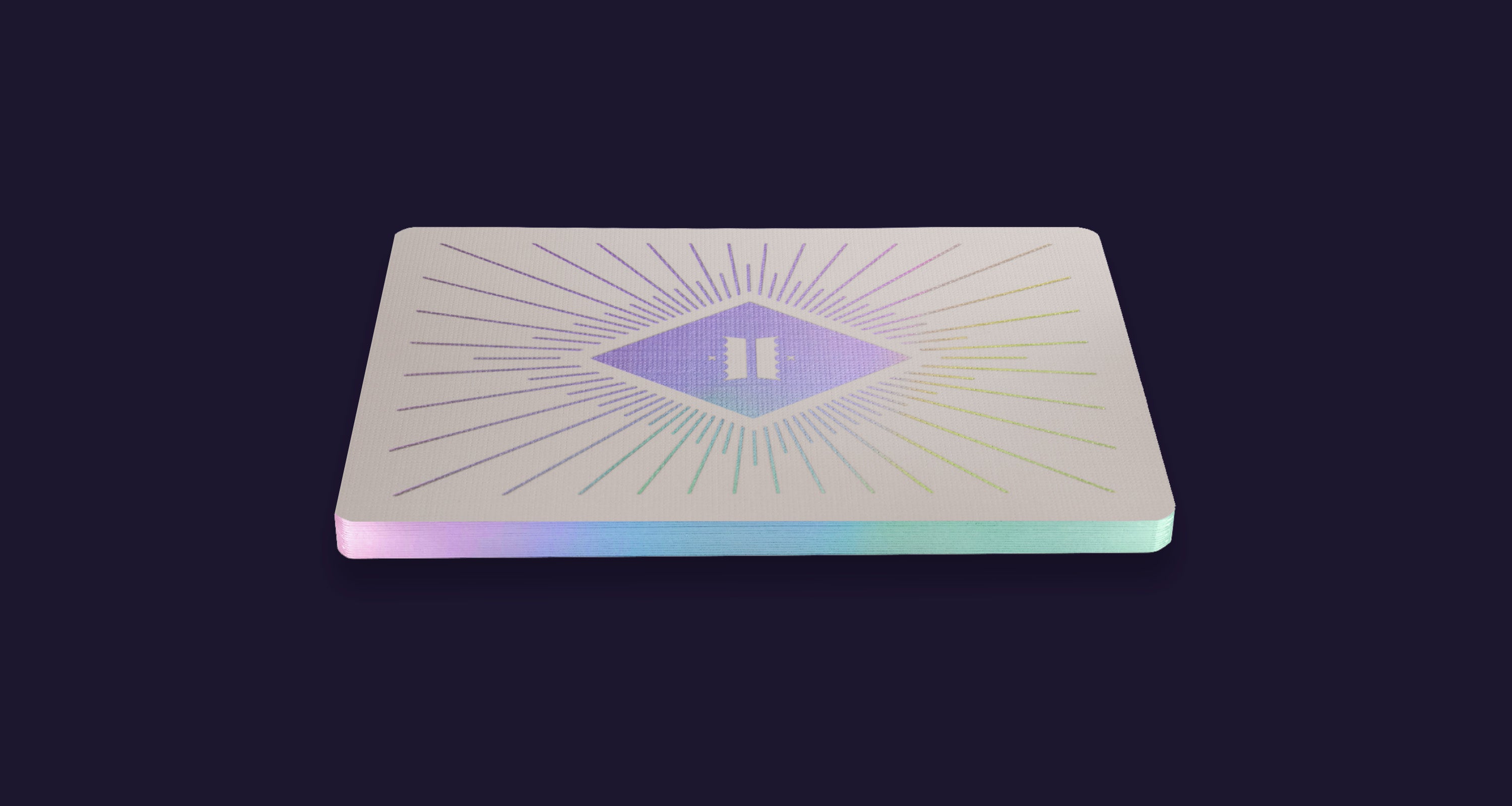 A floating light grey card back